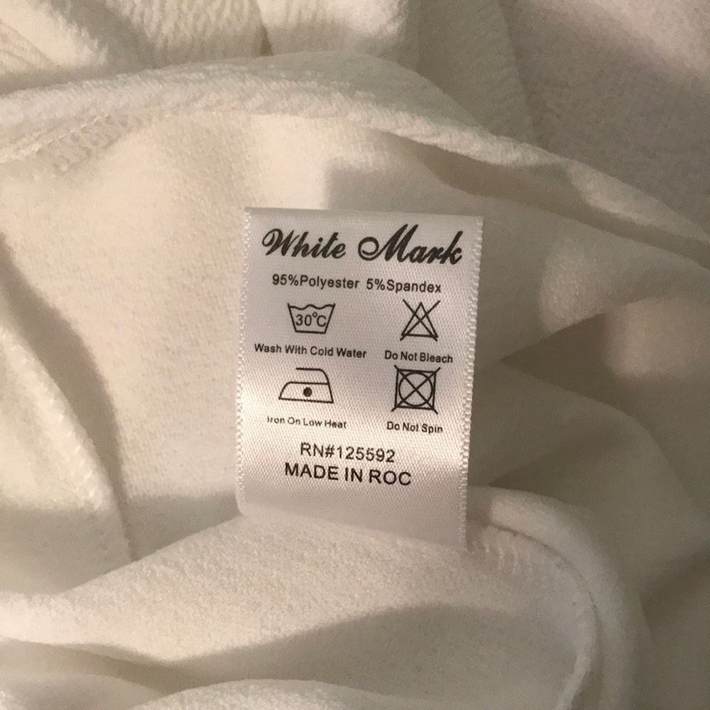Donated 12/8🍁Like-new White Mark textured white full midi-skirt w/elastic waist - Picture 4 of 4
